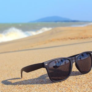 Sunglasses on the beach